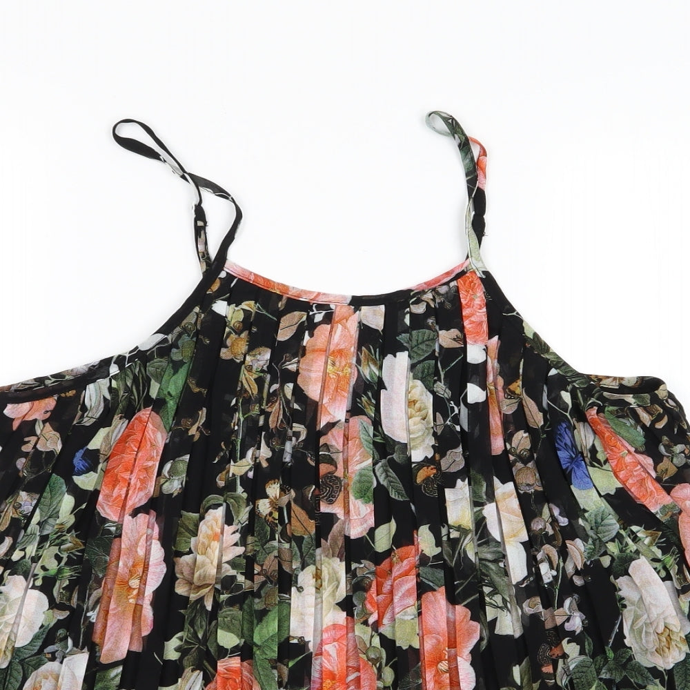 MissKoo Womens Black Floral  Camisole Blouse Size M  - Layered