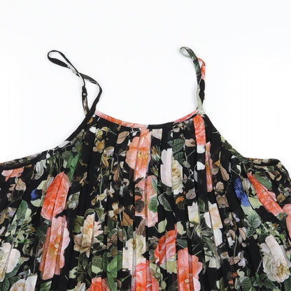 MissKoo Womens Black Floral  Camisole Blouse Size M  - Layered