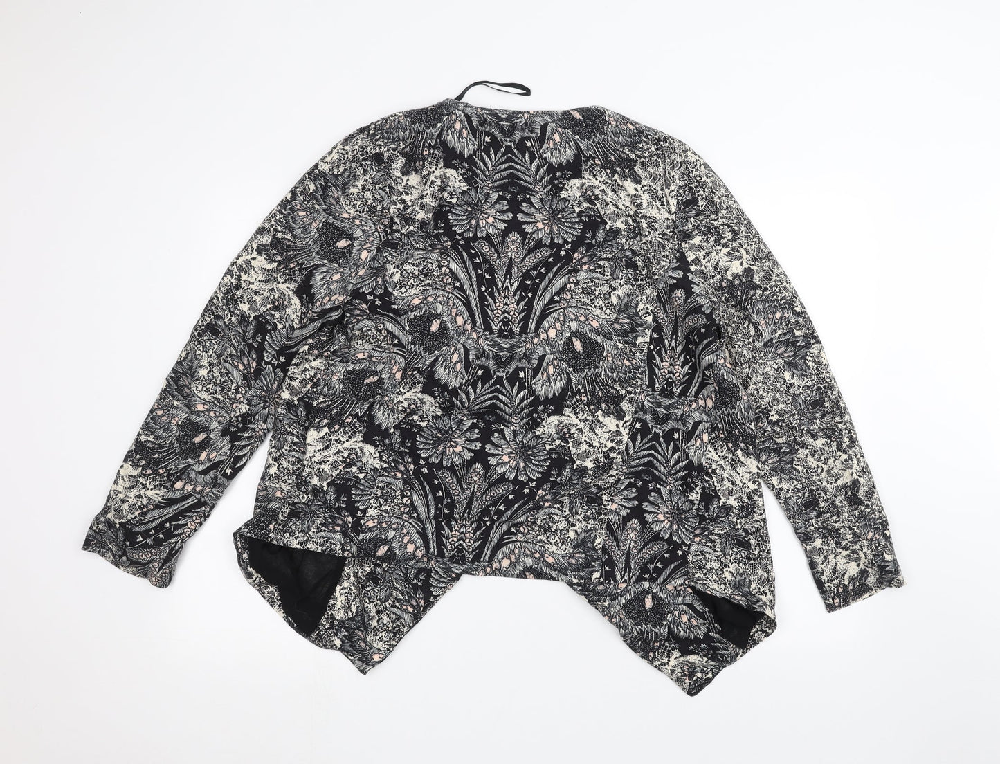 Peacocks Womens Black Floral  Jacket  Size 14