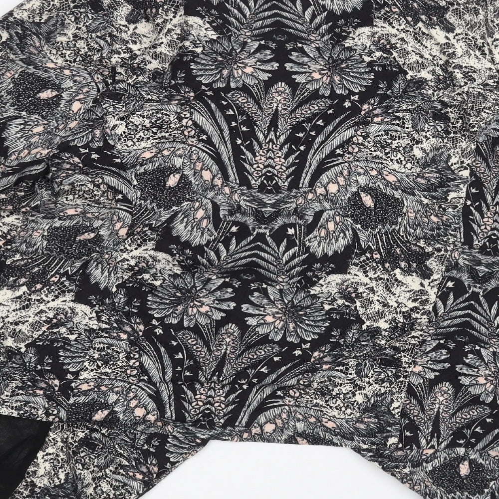 Peacocks Womens Black Floral  Jacket  Size 14