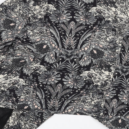 Peacocks Womens Black Floral  Jacket  Size 14