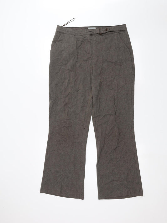 Per Una Womens Brown   Trousers  Size 14 L25 in