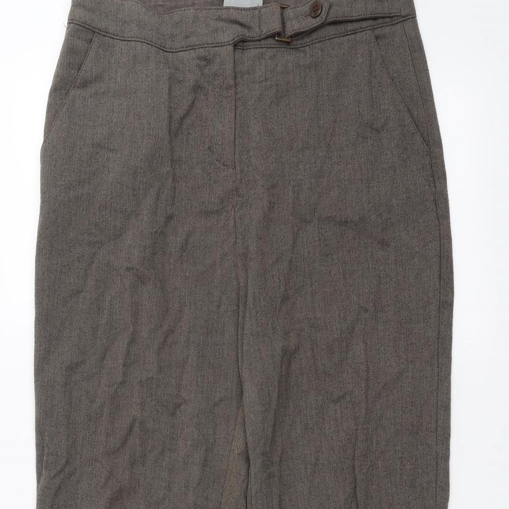 Womens UK Size 14 Per Una Regular Fit  Brown Trousers