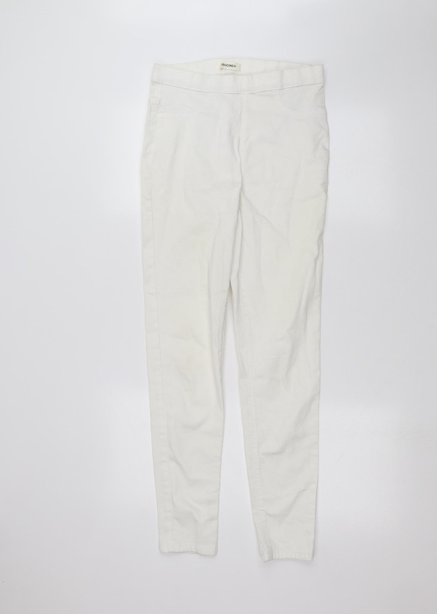 Womens UK Size 10 Marks and Spencer Regular Fit Skinny White Jeans