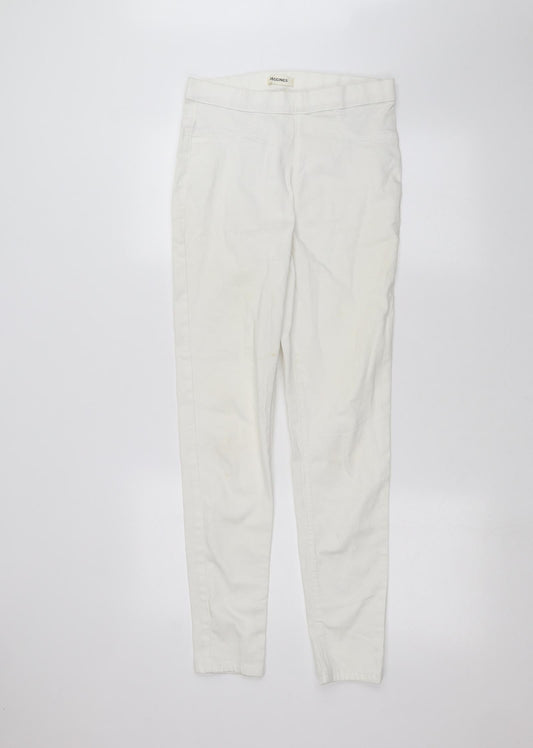 Womens UK Size 10 Marks and Spencer Regular Fit Skinny White Jeans
