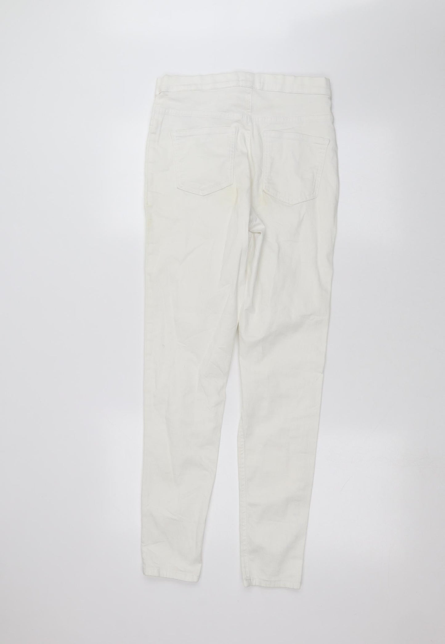 Womens UK Size 10 Marks and Spencer Regular Fit Skinny White Jeans