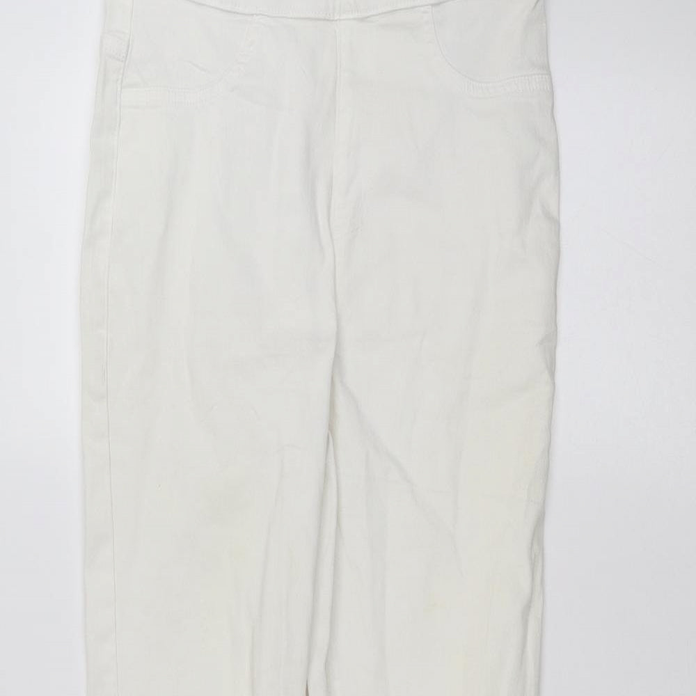 Womens UK Size 10 Marks and Spencer Regular Fit Skinny White Jeans