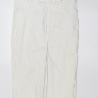 Womens UK Size 10 Marks and Spencer Regular Fit Skinny White Jeans
