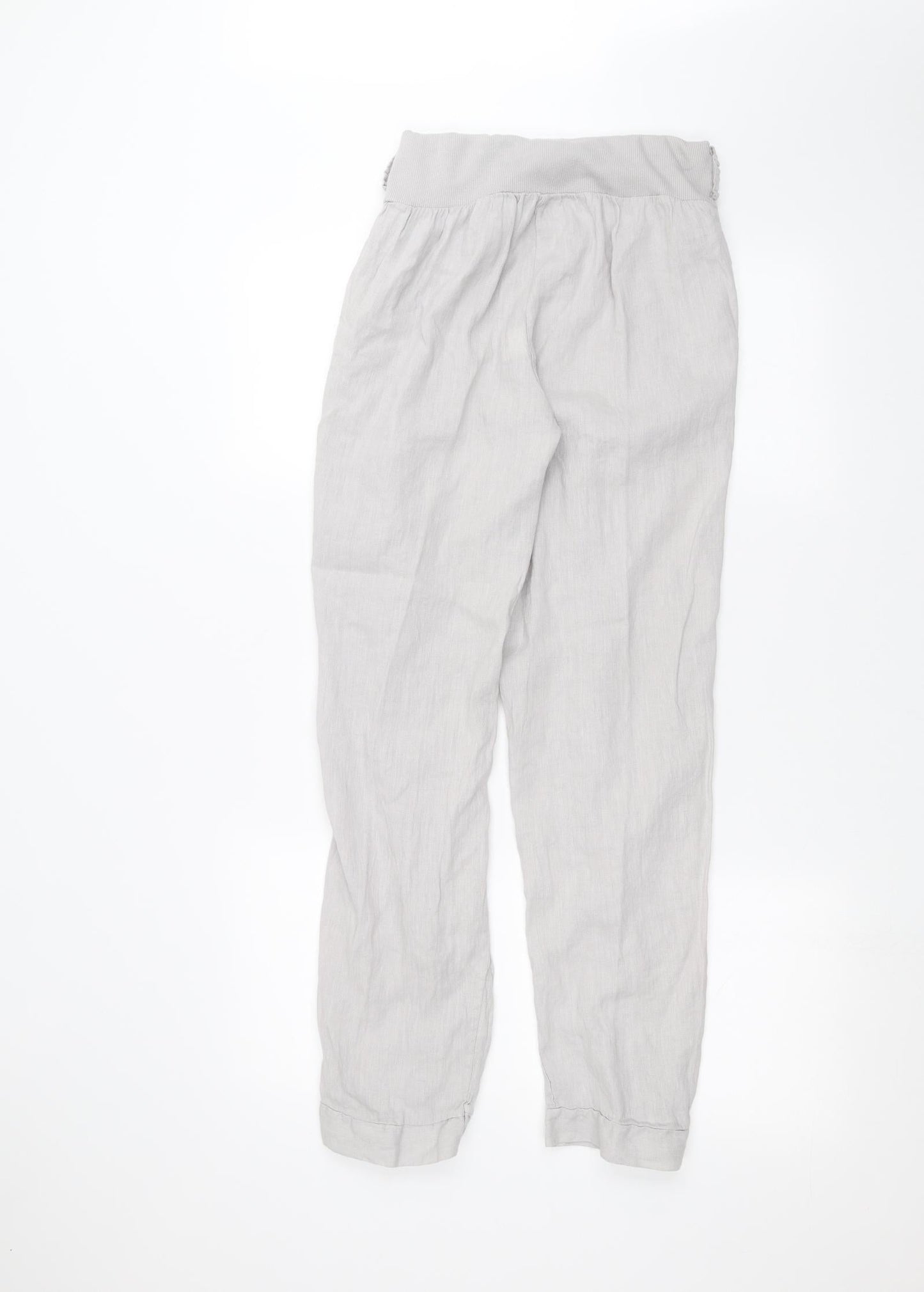 Womens UK Size One Size Preworn Regular Fit  Grey Trousers