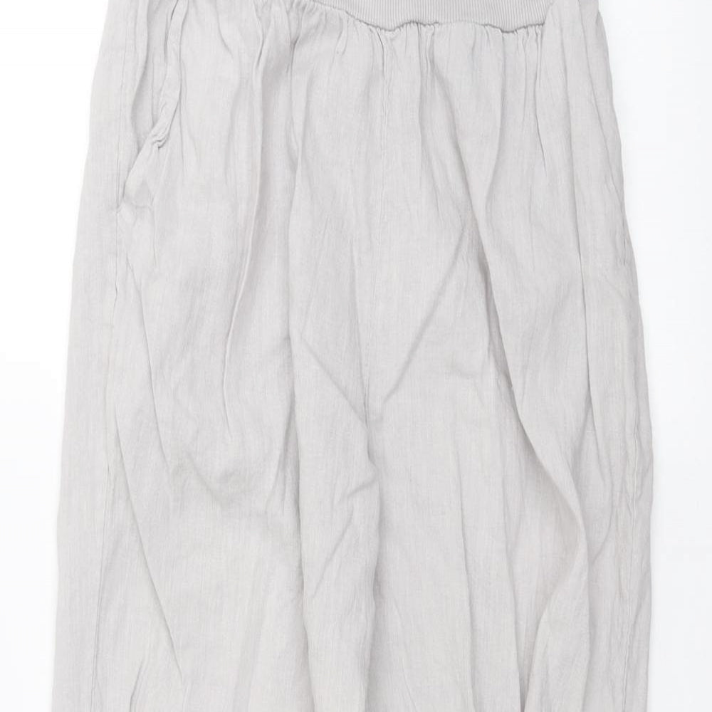 Womens UK Size One Size Preworn Regular Fit  Grey Trousers