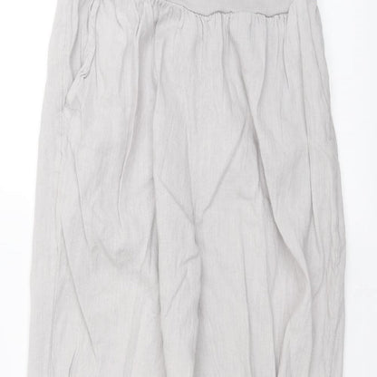 Womens UK Size One Size Preworn Regular Fit  Grey Trousers