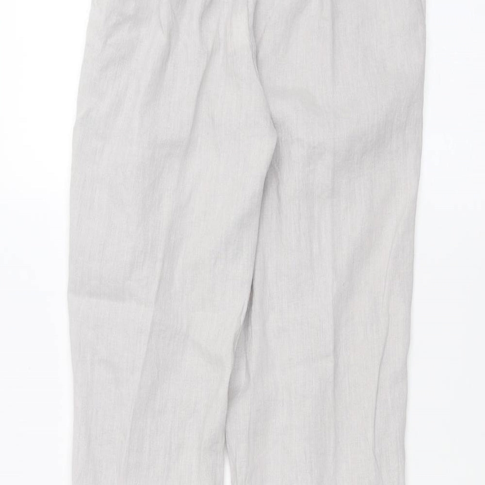 Womens UK Size One Size Preworn Regular Fit  Grey Trousers