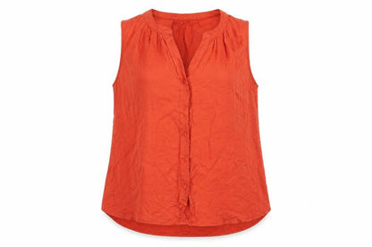 Daniel Rainn Womens Orange   Basic Button-Up Size S