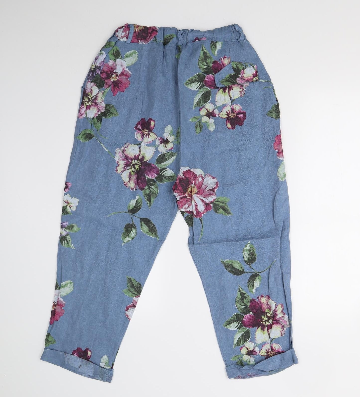 Womens UK Size 12 Preworn Regular Fit  Blue Trousers