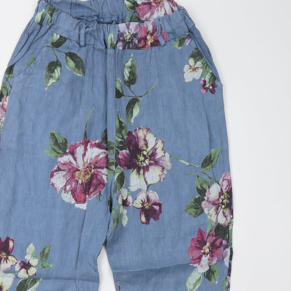Womens UK Size 12 Preworn Regular Fit  Blue Trousers