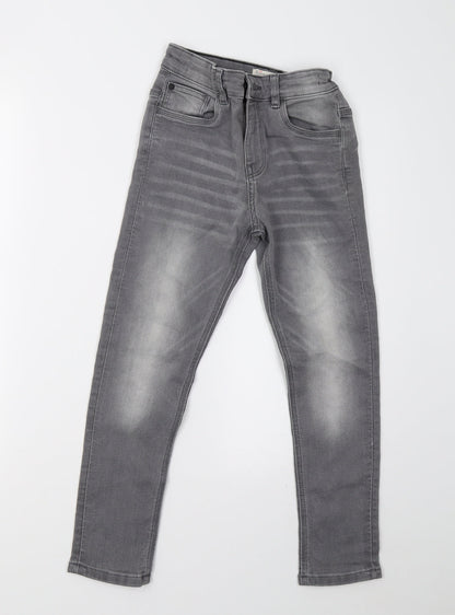 Matalan Girls Grey  Denim Skinny Jeans Size 9 Years