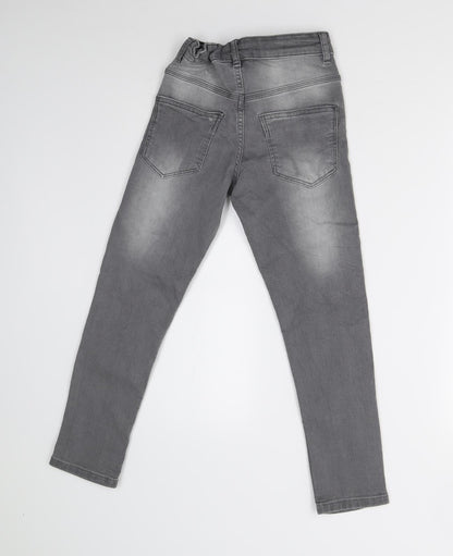 Matalan Girls Grey  Denim Skinny Jeans Size 9 Years