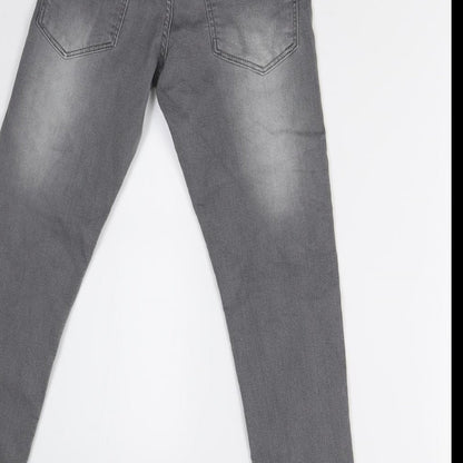 Matalan Girls Grey  Denim Skinny Jeans Size 9 Years