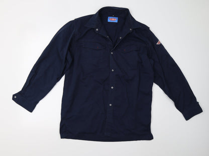 Pure First Mens Blue    Button-Up Size XL