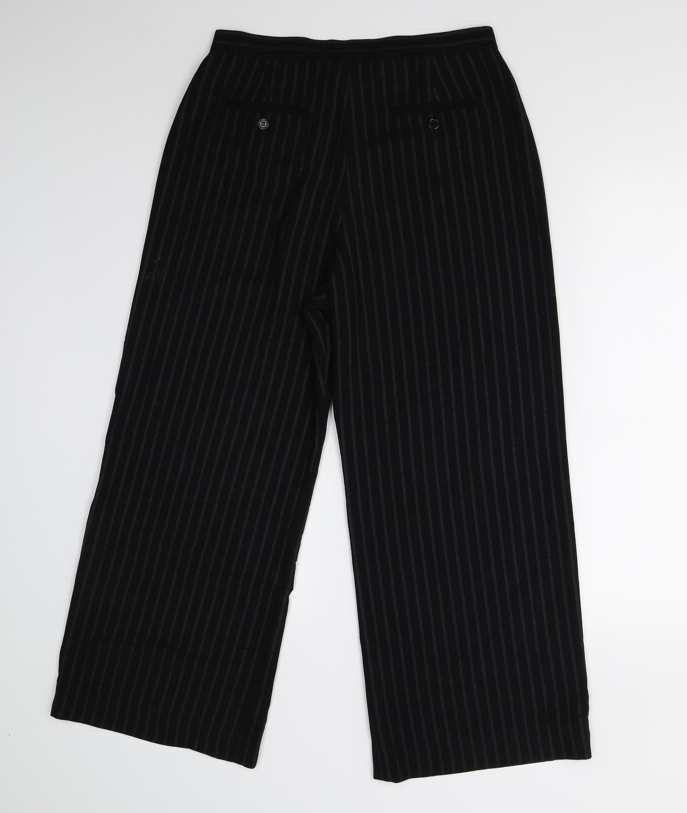 Womens UK Size 12 Oasis Regular Fit  Black Trousers
