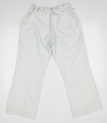 la beeby Womens White   Trousers  Size 16 L27 in - japanese character on leg