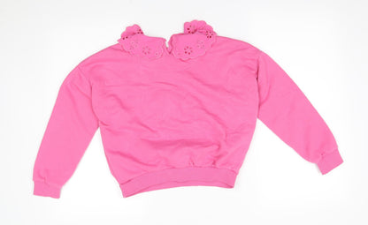 F&F Girls Pink   Pullover Jumper Size 9-10 Years