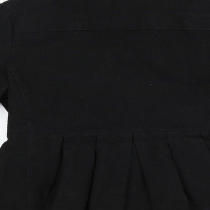Womens UK Size 12 HOOCH Black Pea Coat