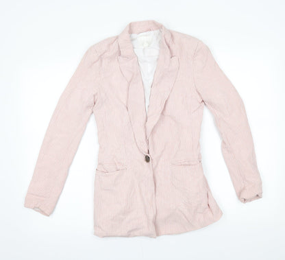H&M Womens Pink   Jacket Blazer Size 4