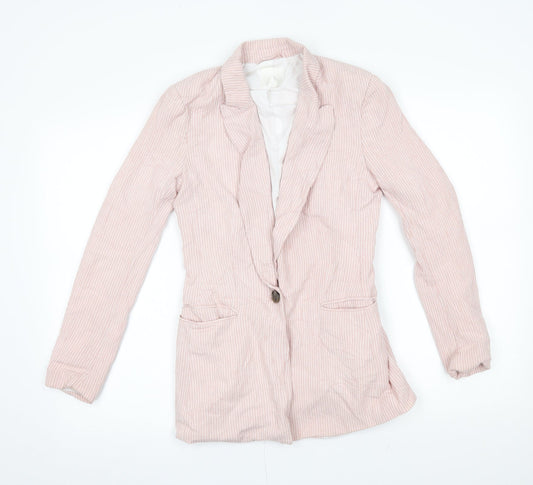 H&M Womens Pink   Jacket Blazer Size 4