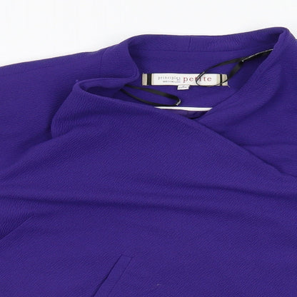 Principles Womens Purple   Jacket Blazer Size 8  - wrap style