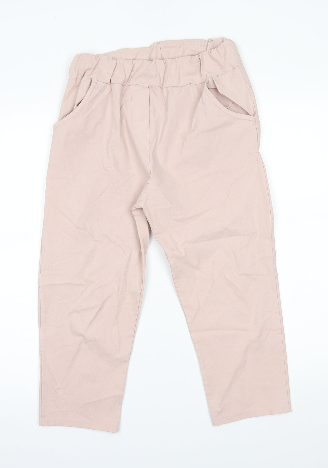Womens UK Size 10 Preworn Regular Fit Capri Pink Trousers