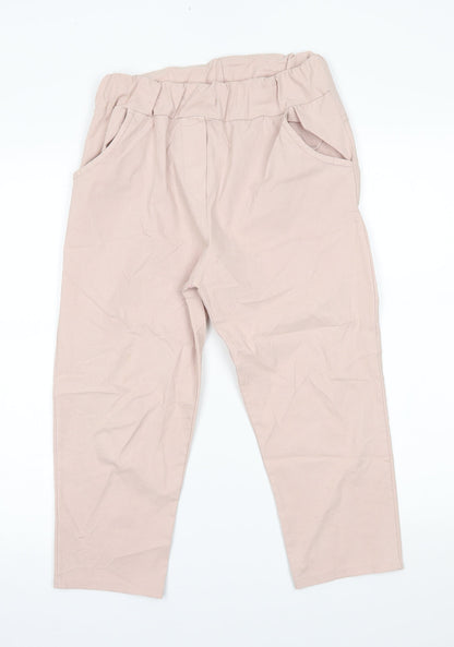 Womens UK Size 10 Preworn Regular Fit Capri Pink Trousers