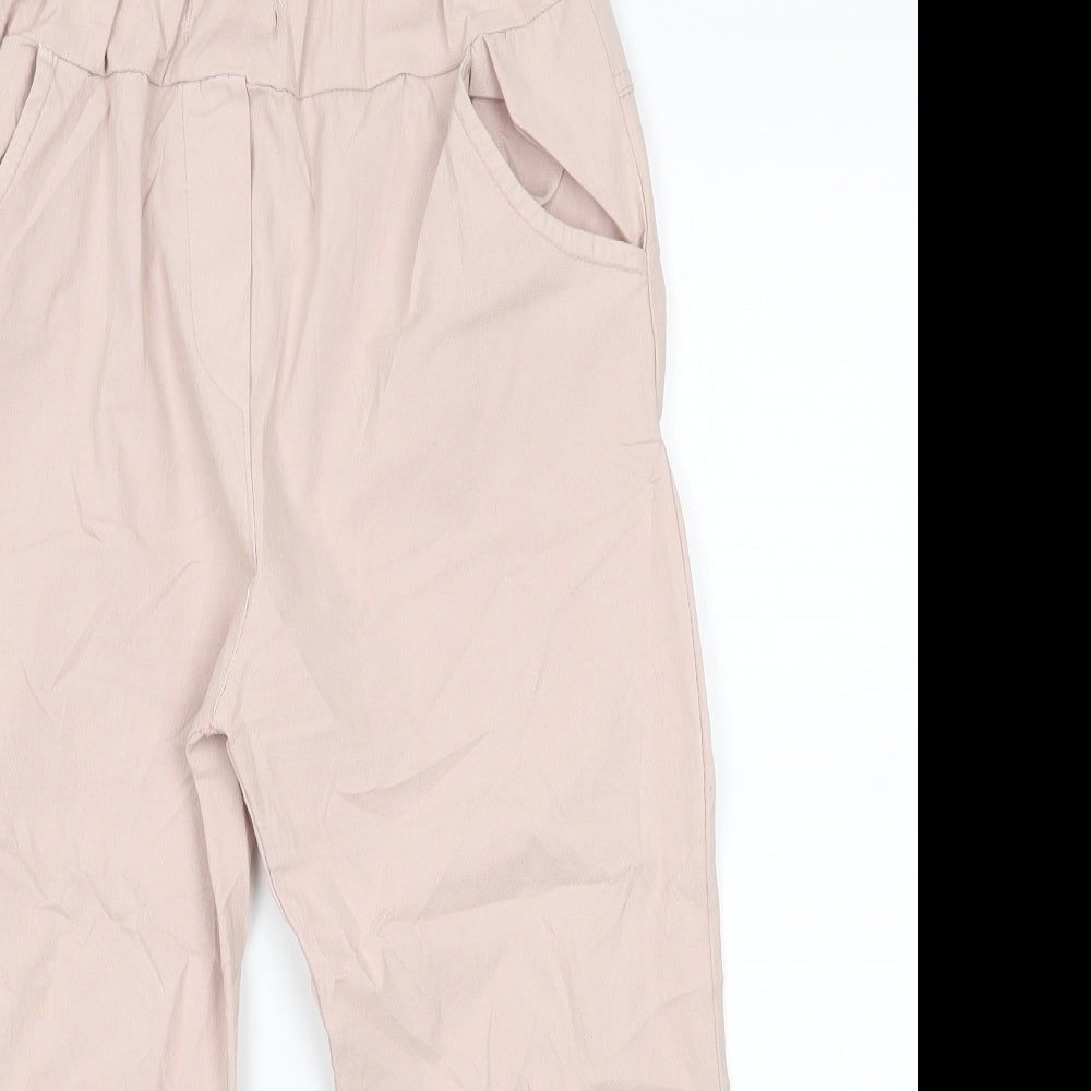 Womens UK Size 10 Preworn Regular Fit Capri Pink Trousers