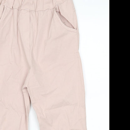 Womens UK Size 10 Preworn Regular Fit Capri Pink Trousers