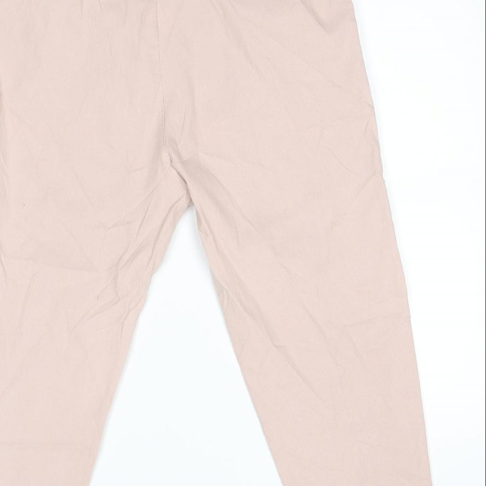 Womens UK Size 10 Preworn Regular Fit Capri Pink Trousers