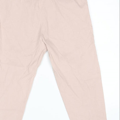 Womens UK Size 10 Preworn Regular Fit Capri Pink Trousers