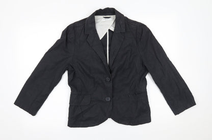 M&S Womens Grey   Jacket Blazer Size 12