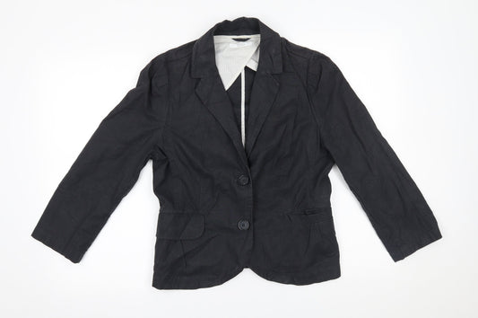 M&S Womens Grey   Jacket Blazer Size 12