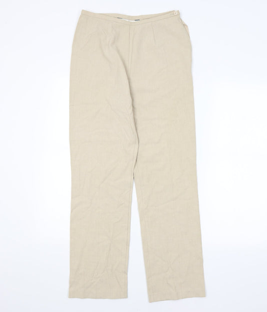 Womens UK Size 10 M&S Regular Fit  Beige Trousers