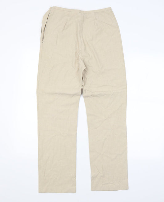 Womens UK Size 10 M&S Regular Fit  Beige Trousers