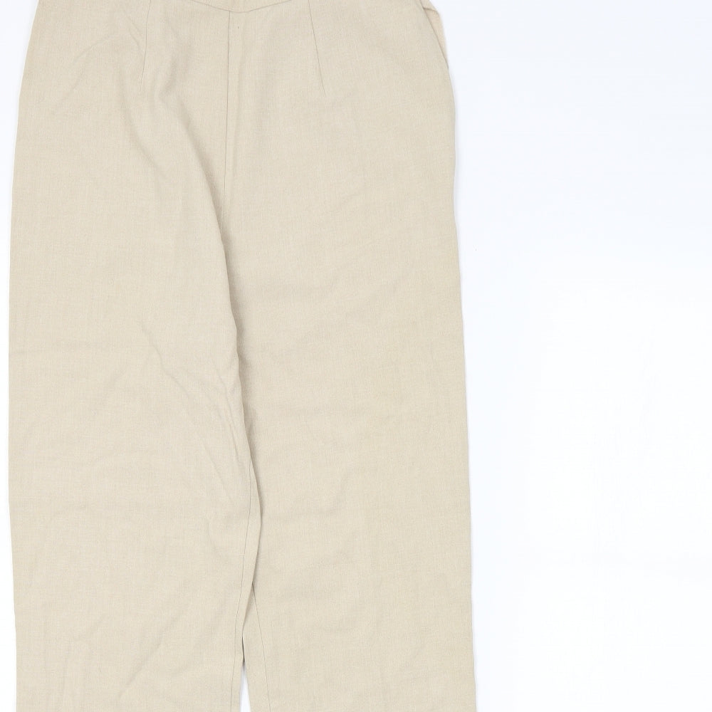 Womens UK Size 10 M&S Regular Fit  Beige Trousers
