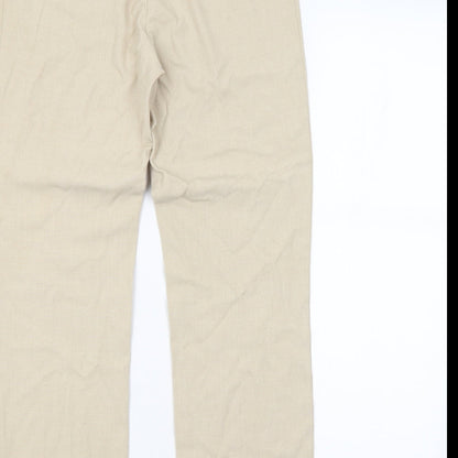 Womens UK Size 10 M&S Regular Fit  Beige Trousers
