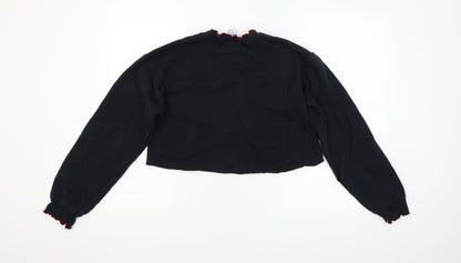 Womens UK Size S Preworn Black Pullover Jumper