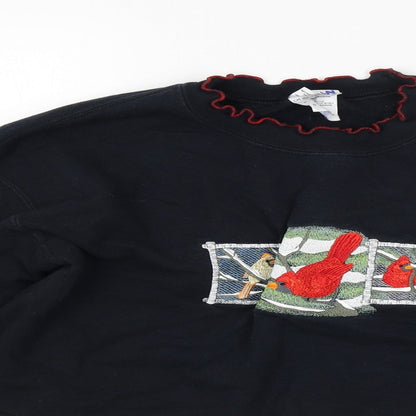 Womens UK Size S Preworn Black Pullover Jumper