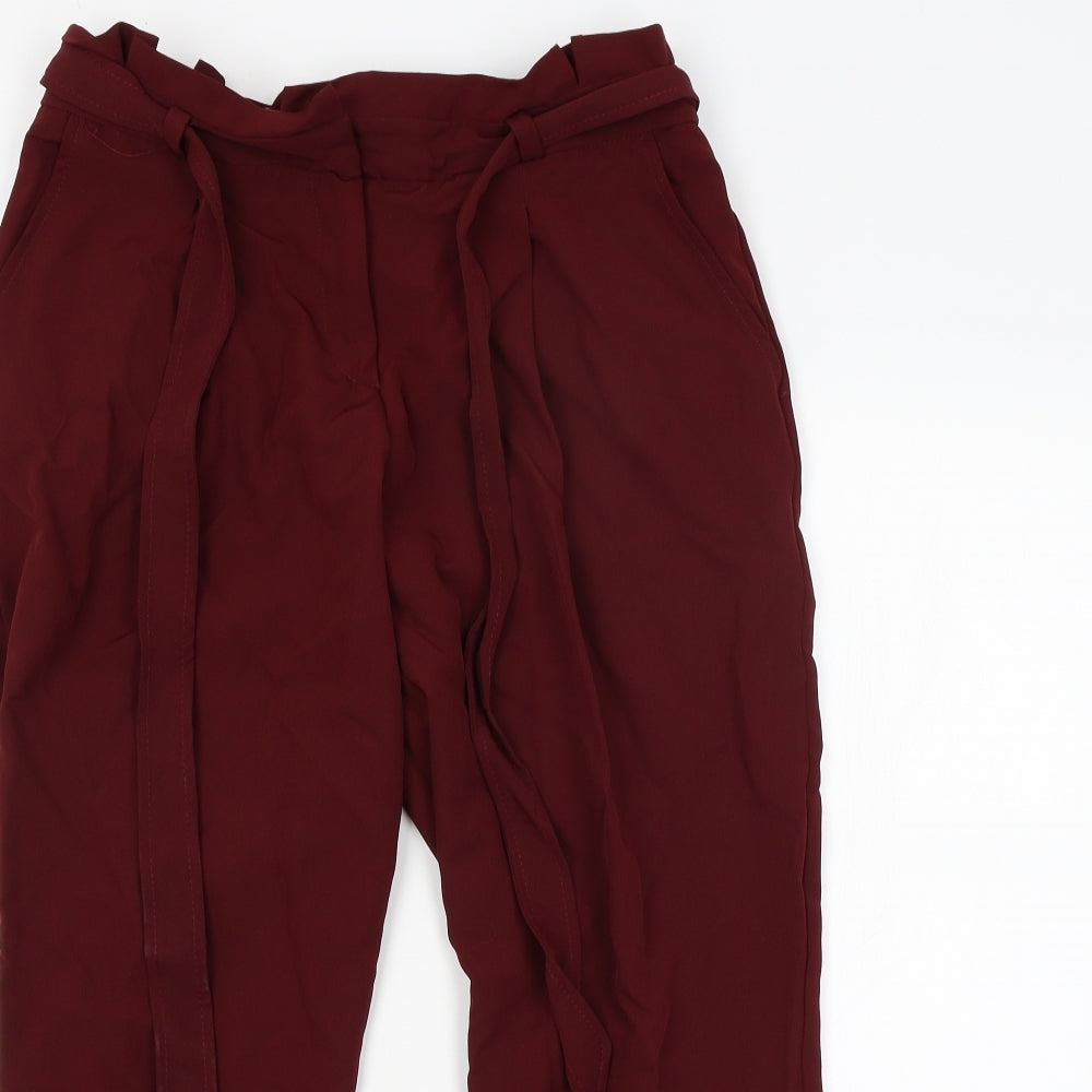 New Look Womens Red   Trousers  Size 12 L24 in