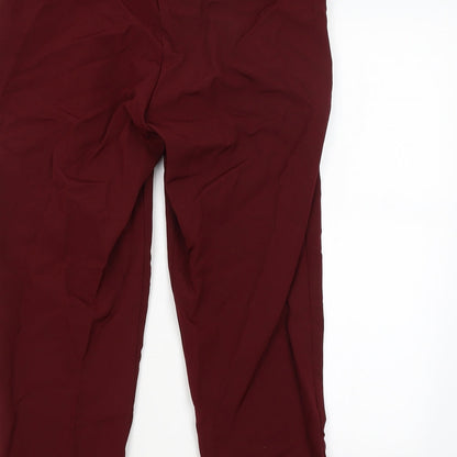 New Look Womens Red   Trousers  Size 12 L24 in