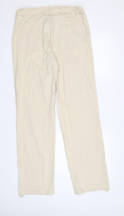 Piano Woman Womens Beige   Trousers  Size 12 L32 in