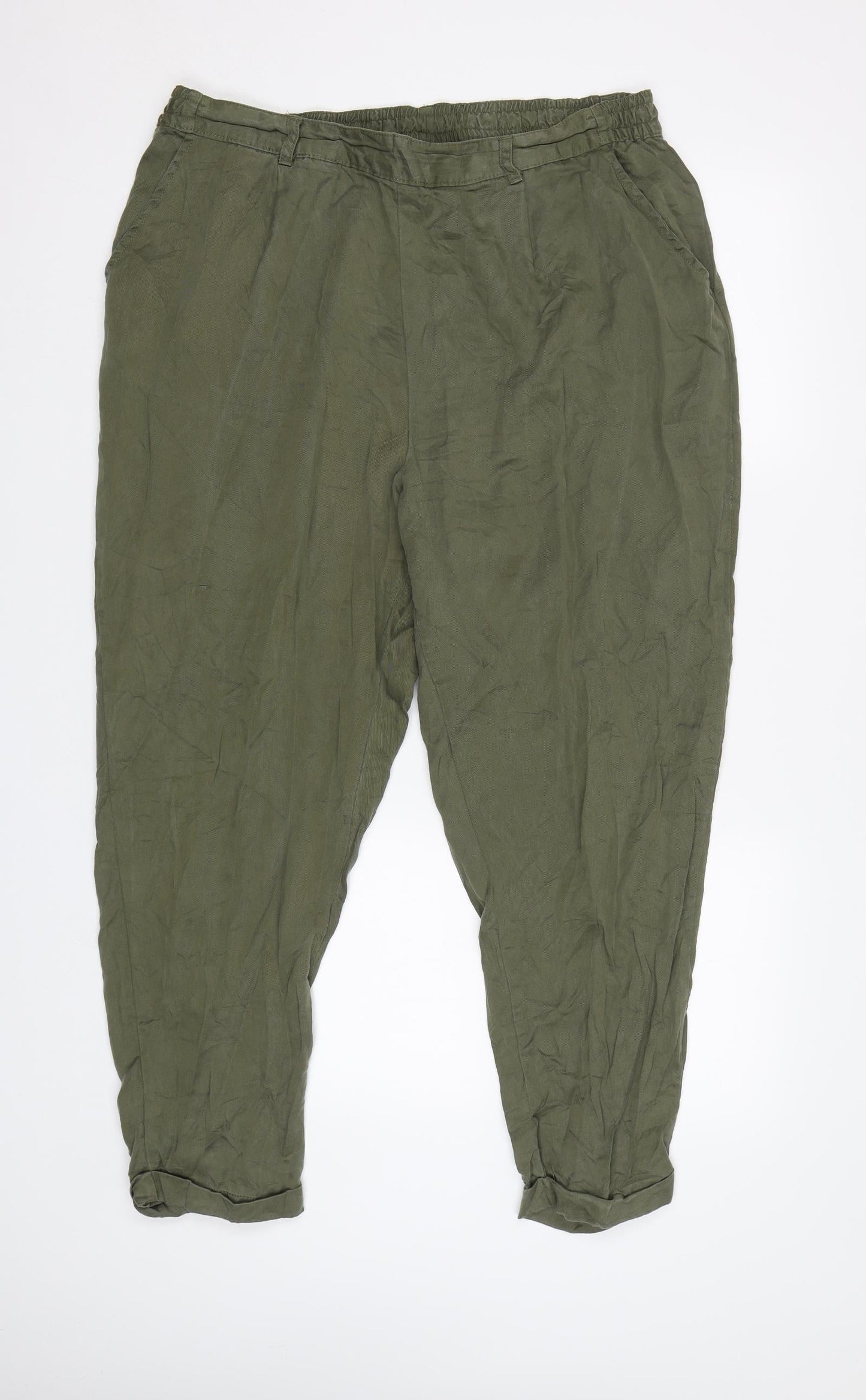 Xint Womens Green   Jegging Trousers Size L L26 in - Elastic Waist Band