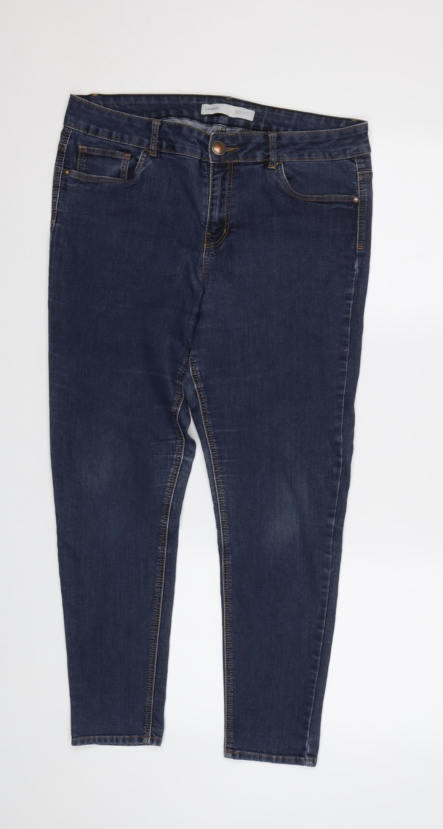 George Womens Blue   Skinny Jeans Size 14 L26 in
