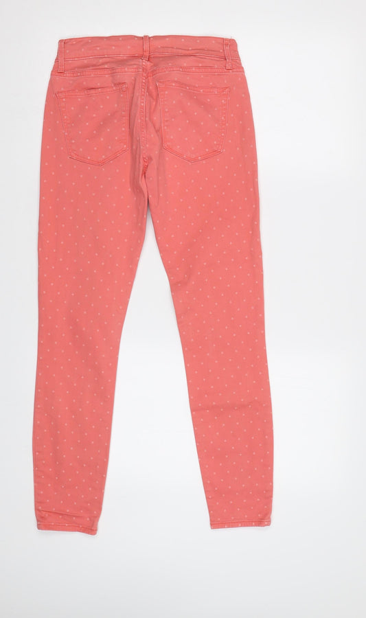 Gap Womens Pink Polka Dot  Skinny Jeans Size 8 L28 in